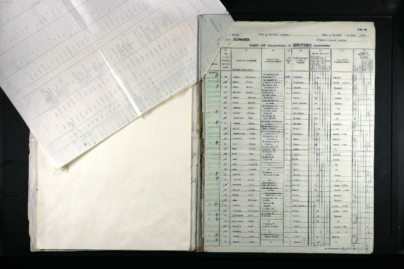 Rippington (Olive) 1927 Incoming Passenger List